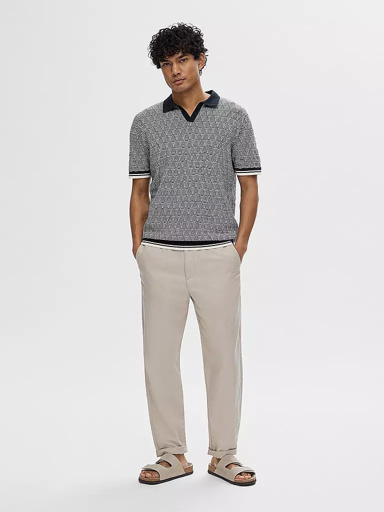 SELECTED Poloshirt SLHWIFI dunkelblau