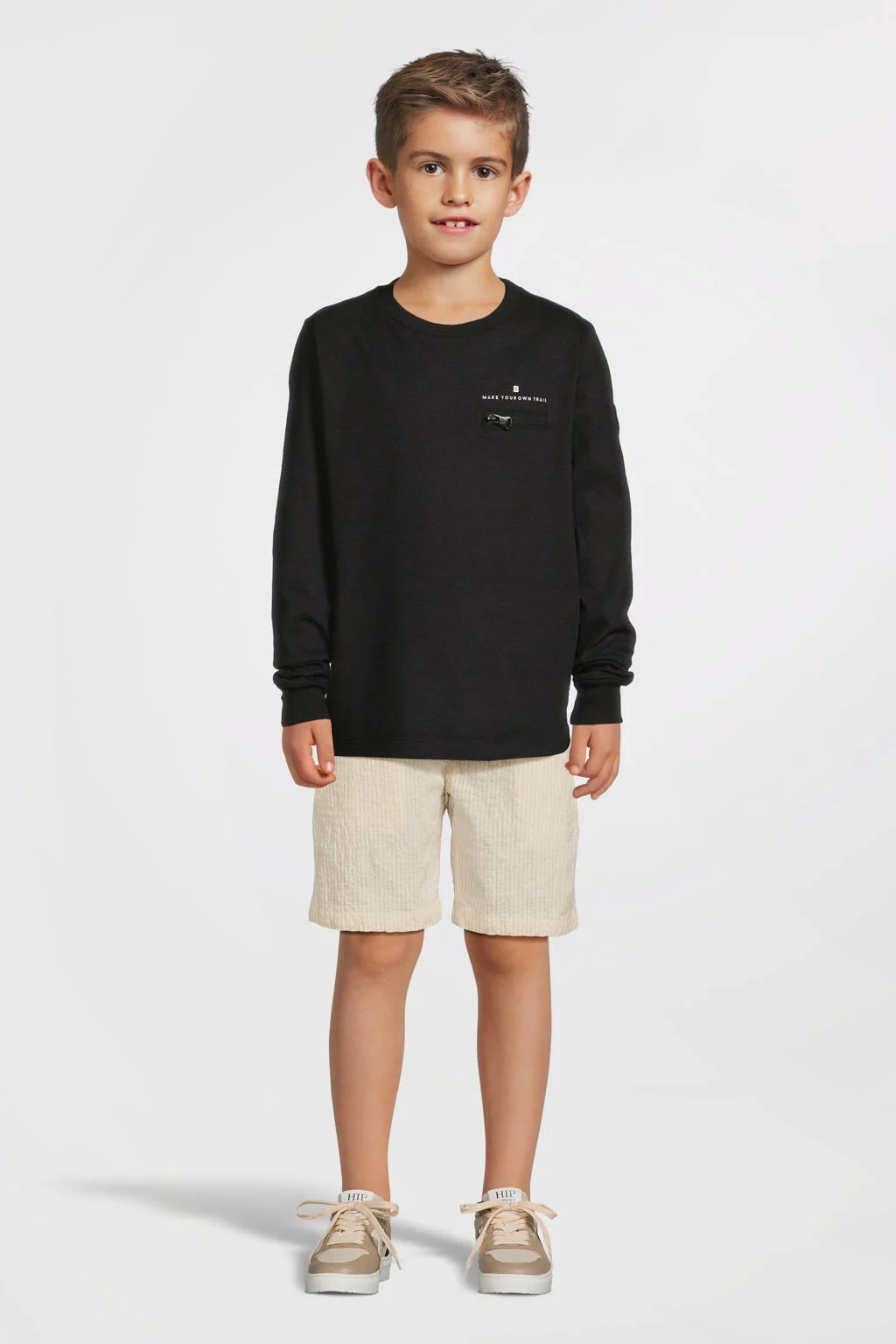 No Way Monday longsleeve met backprint zwart