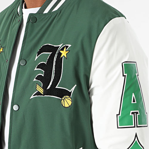 Veste Teddy Vert Blanc