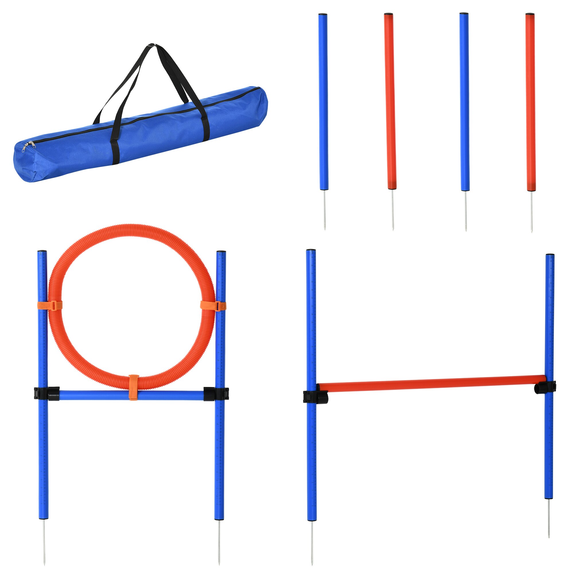 PawHut Hundesport blau, rot