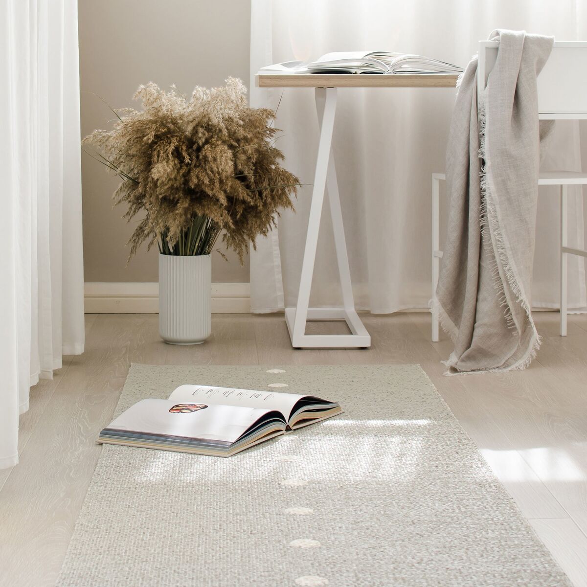 Gulvteppe Peg, 70 x 140 cm, linen/vanilla