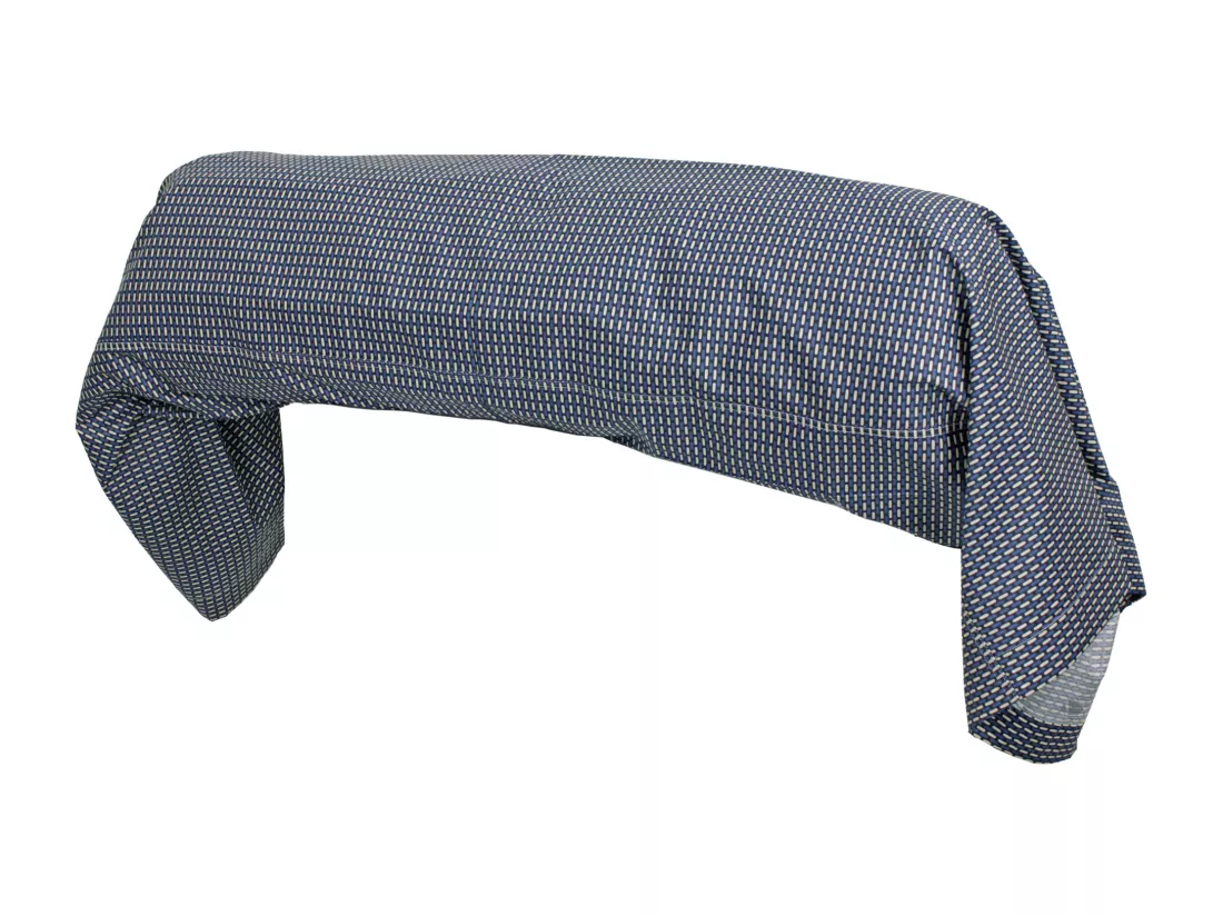 Taie de traversin 140x43 cm satin de coton ENZO bleu
