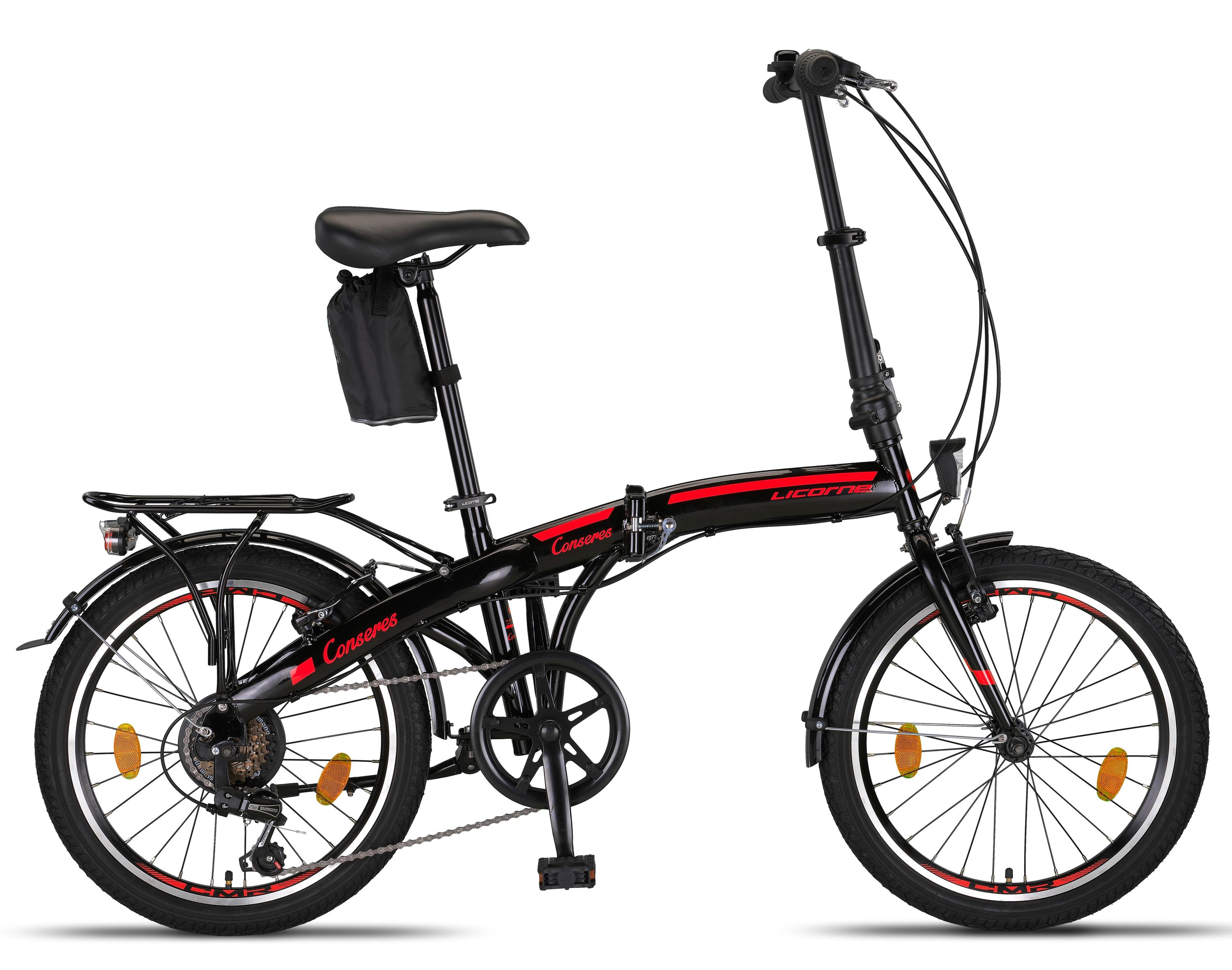 Licorne Bike Conseres Premium Falt Bike in 20 Zoll - Fahrrad für Herren, Jungen, Mädchen und Damen - Shimano 6 Gang-Schaltung - Hollandfahrrad