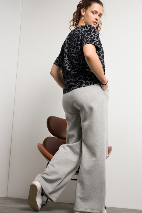 Jogginghose, Wide Fit, Knie Cut-Out, Elastikbund