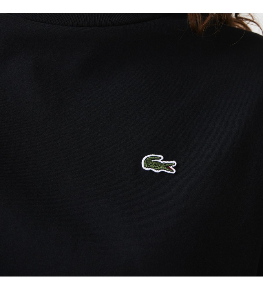 Camiseta Lacoste preta de gola redonda