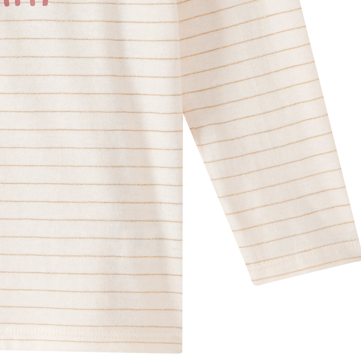 Topomini Baby Langarmshirt mit Kordel-Applikation creme / gold