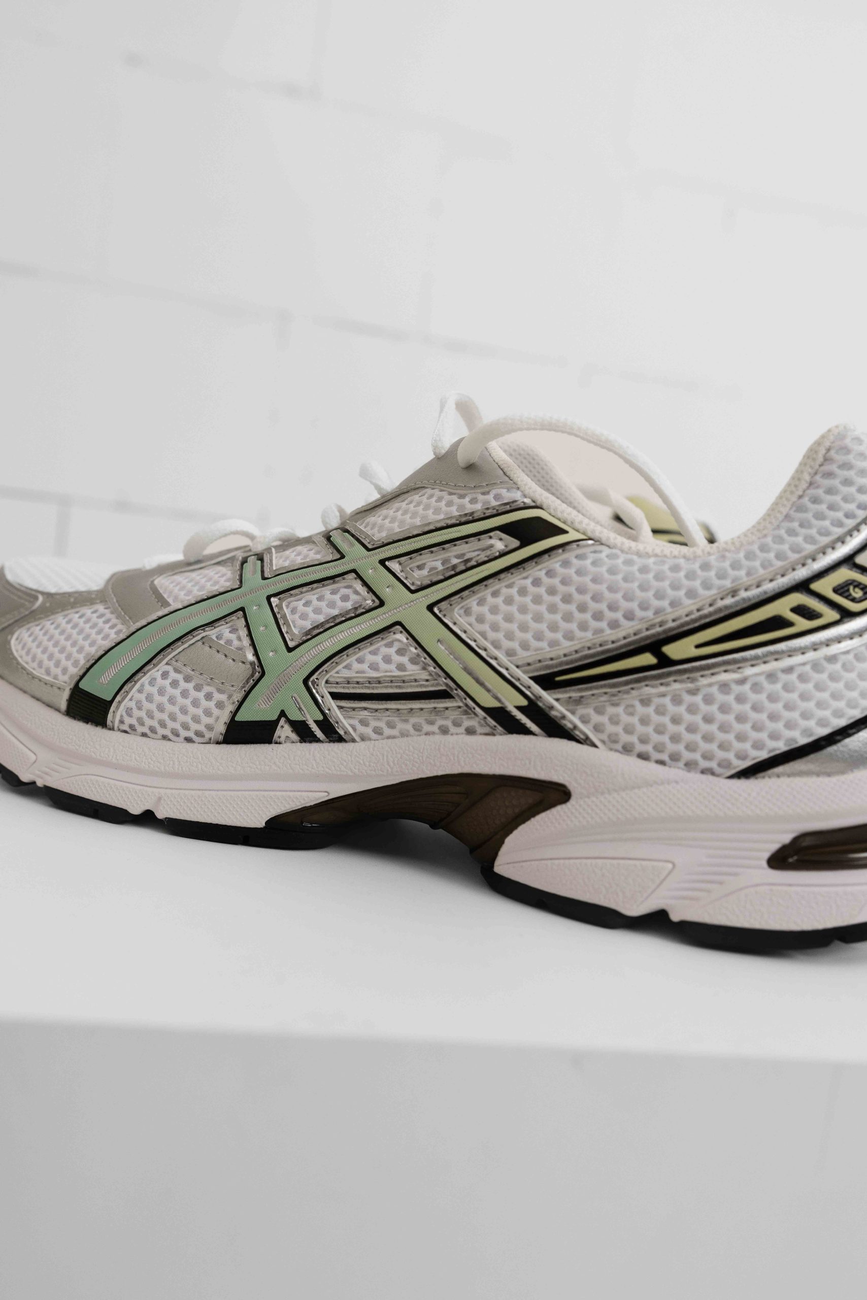 Asics Gel-1130 Sneakers Unisex Wit/Zilver/Lichtgroen