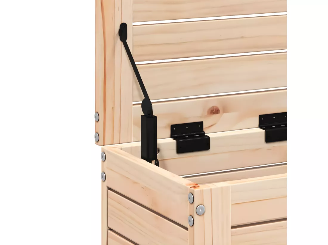 Repose-pied de jardin 62x31,5x52 cm bois de pin massif