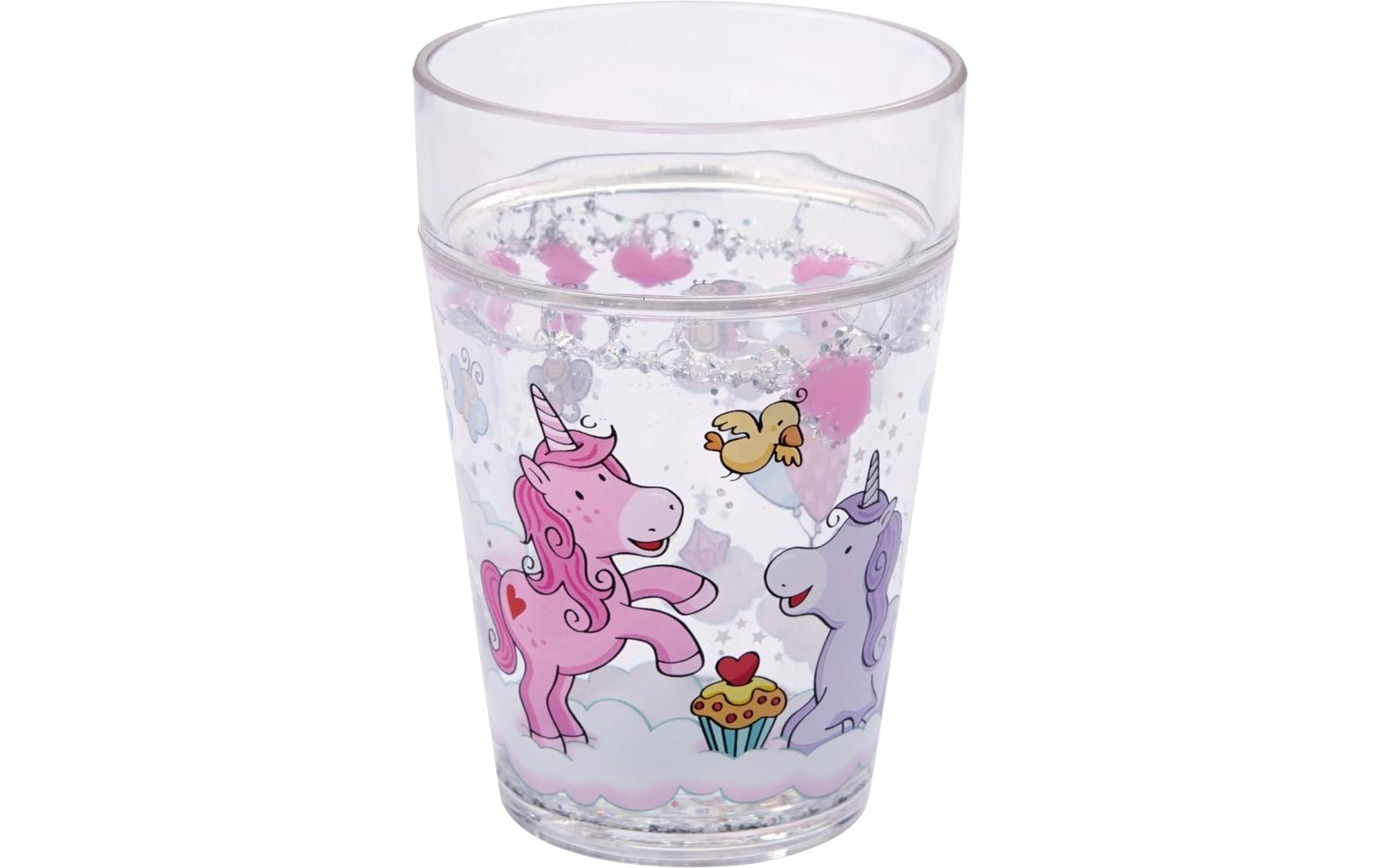 Glitzerbecher EinhornKinderbecher mit Glitzer