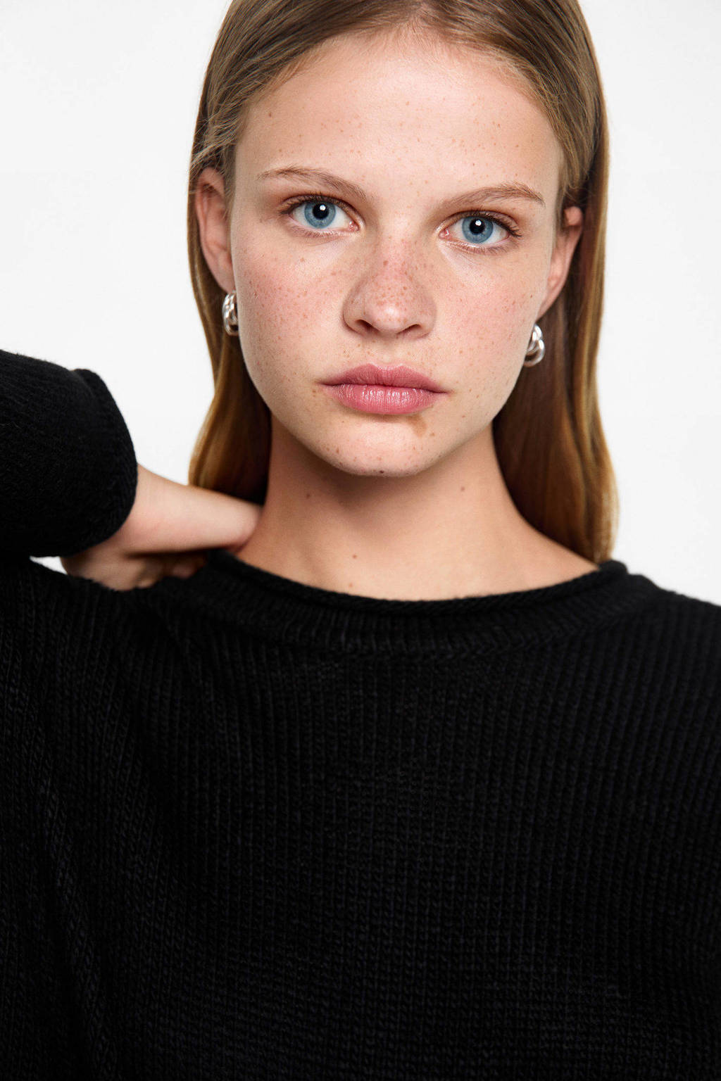 MANGO TEEN gebreide trui zwart