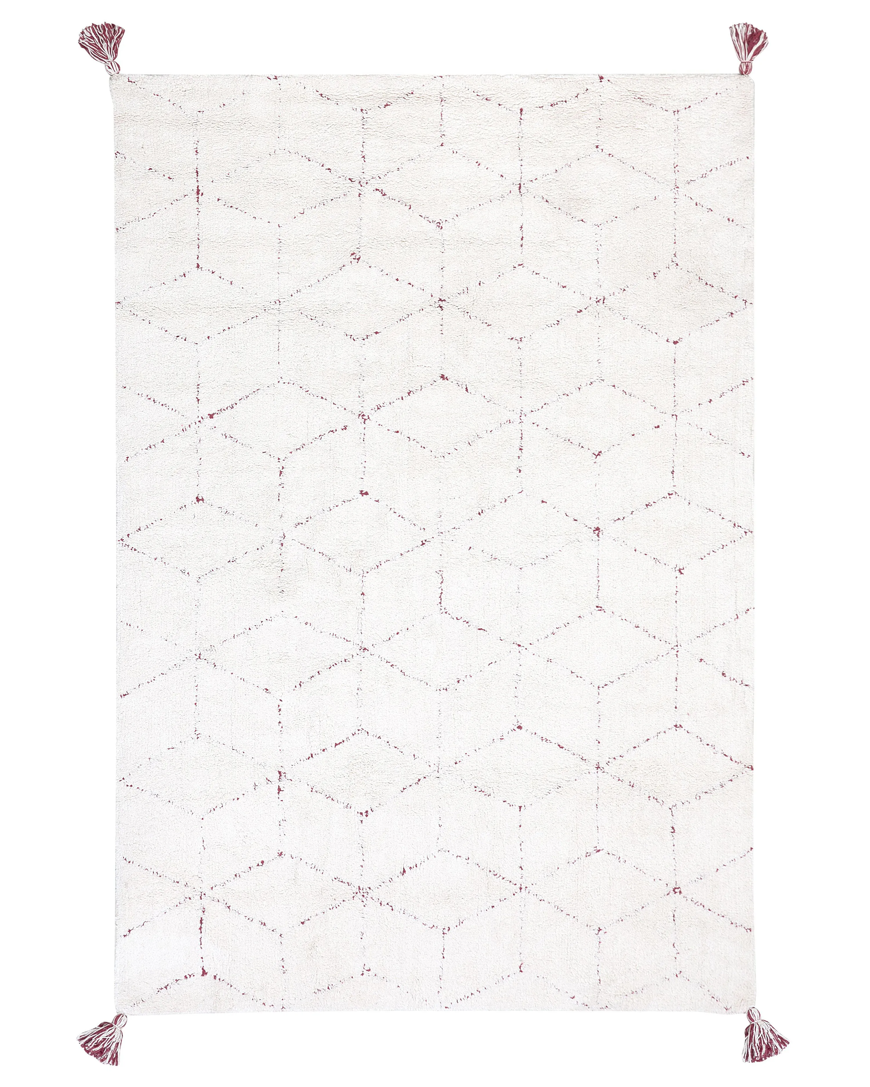 Vloerkleed SAKARYA Wit 140 x 200 cm Katoen