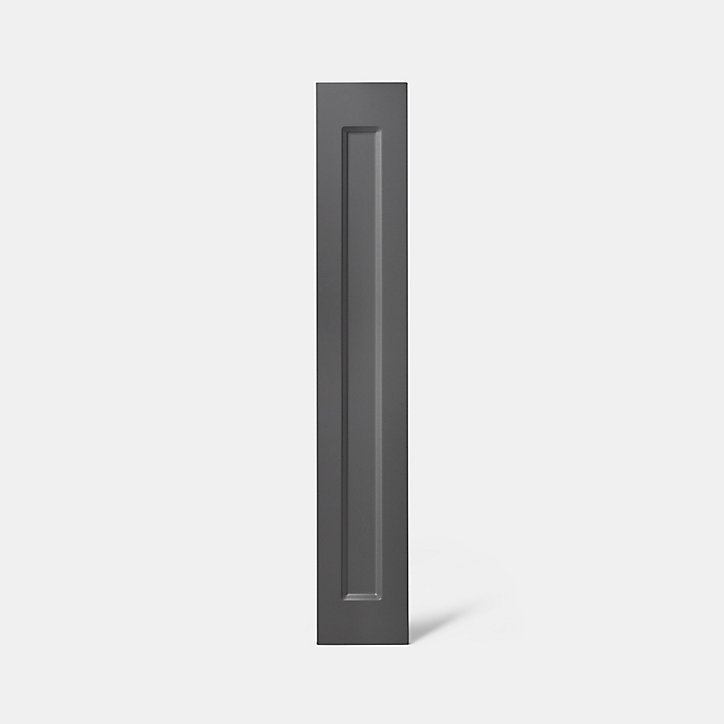 Porte de meuble de cuisine Artemisia gris graphite mat l. 15 cm x H. 90 cm GoodHome