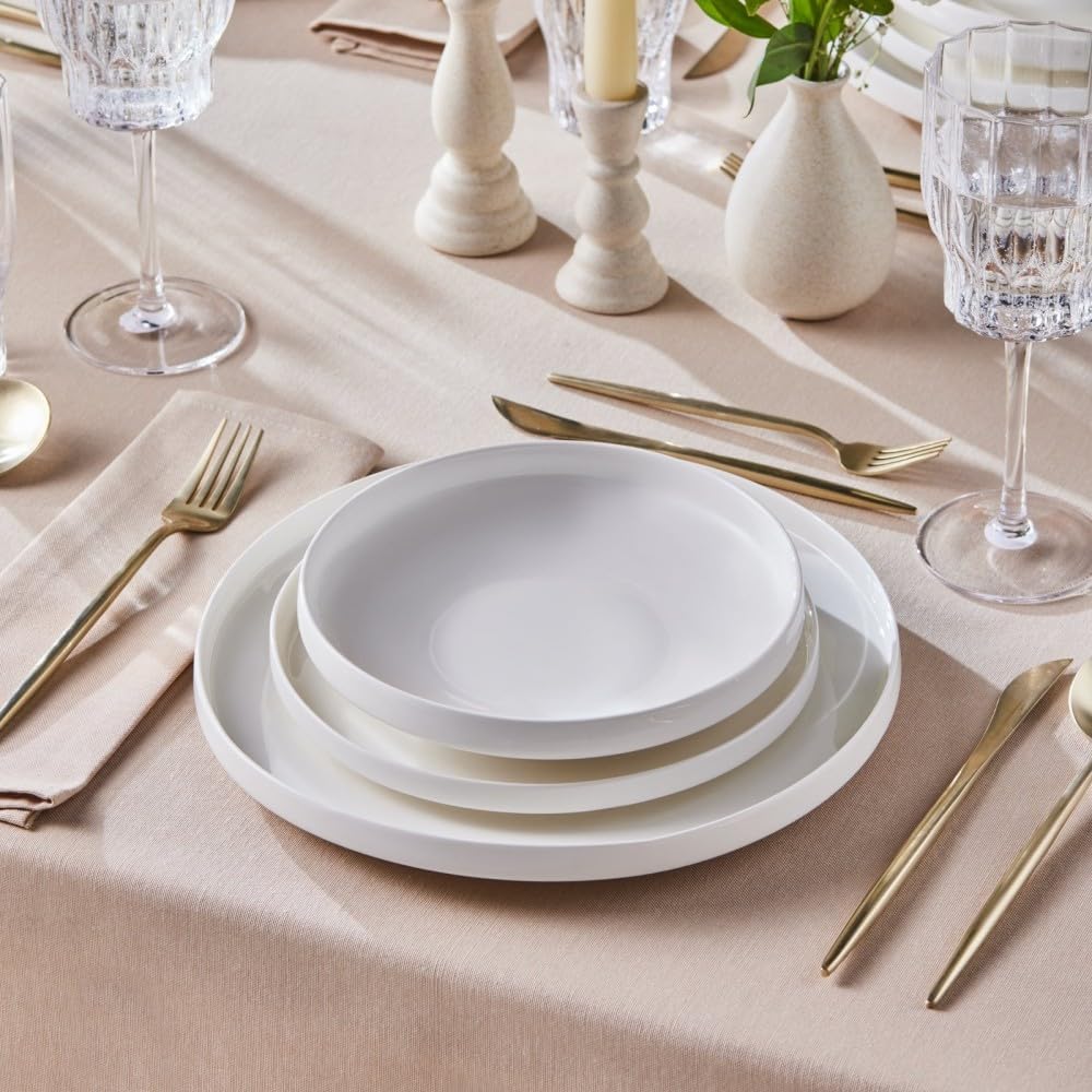 Karaca Streamline New Saturn Weiß 24-teiliges Tafelservice, Kombiservice 6 Personen