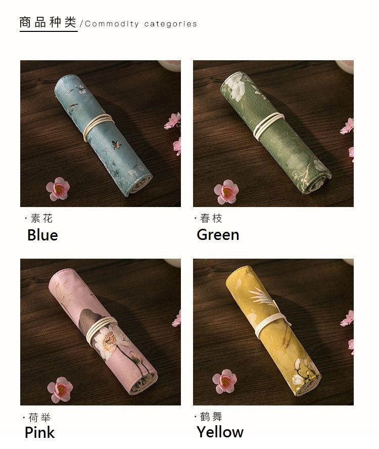 JIMO - Etui met bloemenprint en wieltjes