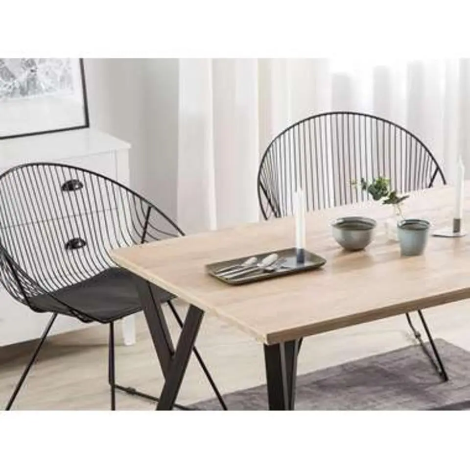 BRAVO - Eettafel - Lichte houtkleur - 80 x 140 cm - MDF