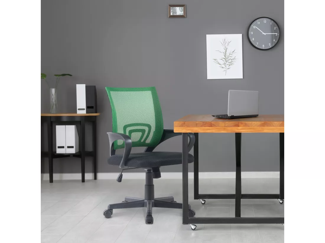 Chaise de bureau - Similicuir - Vert - Genius