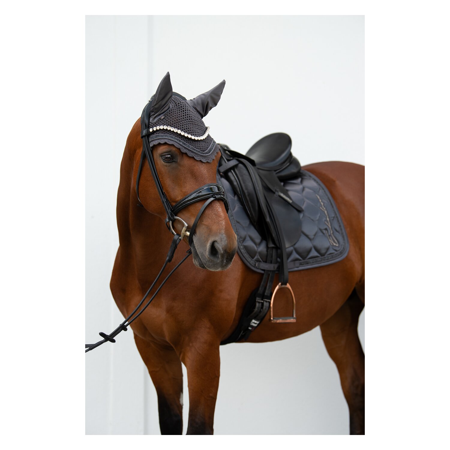 ESKADRON Heritage Schabracke Satin Jewel  - basalt grey - Pony/VS