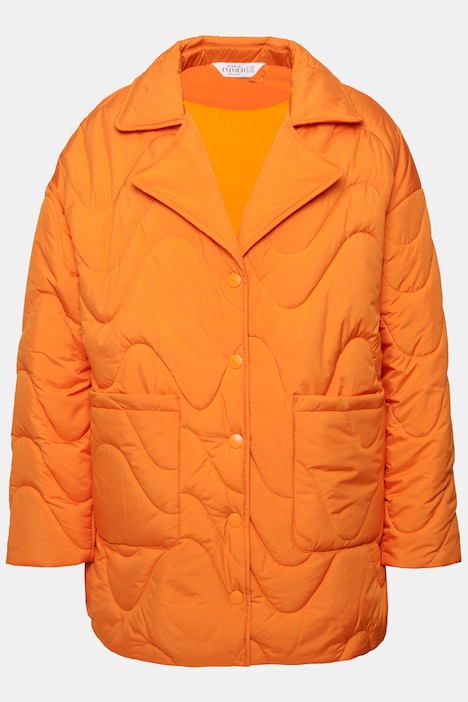 Steppjacke, Loose Shape, Wellenstepp, Reverskragen, Seitenschlitze