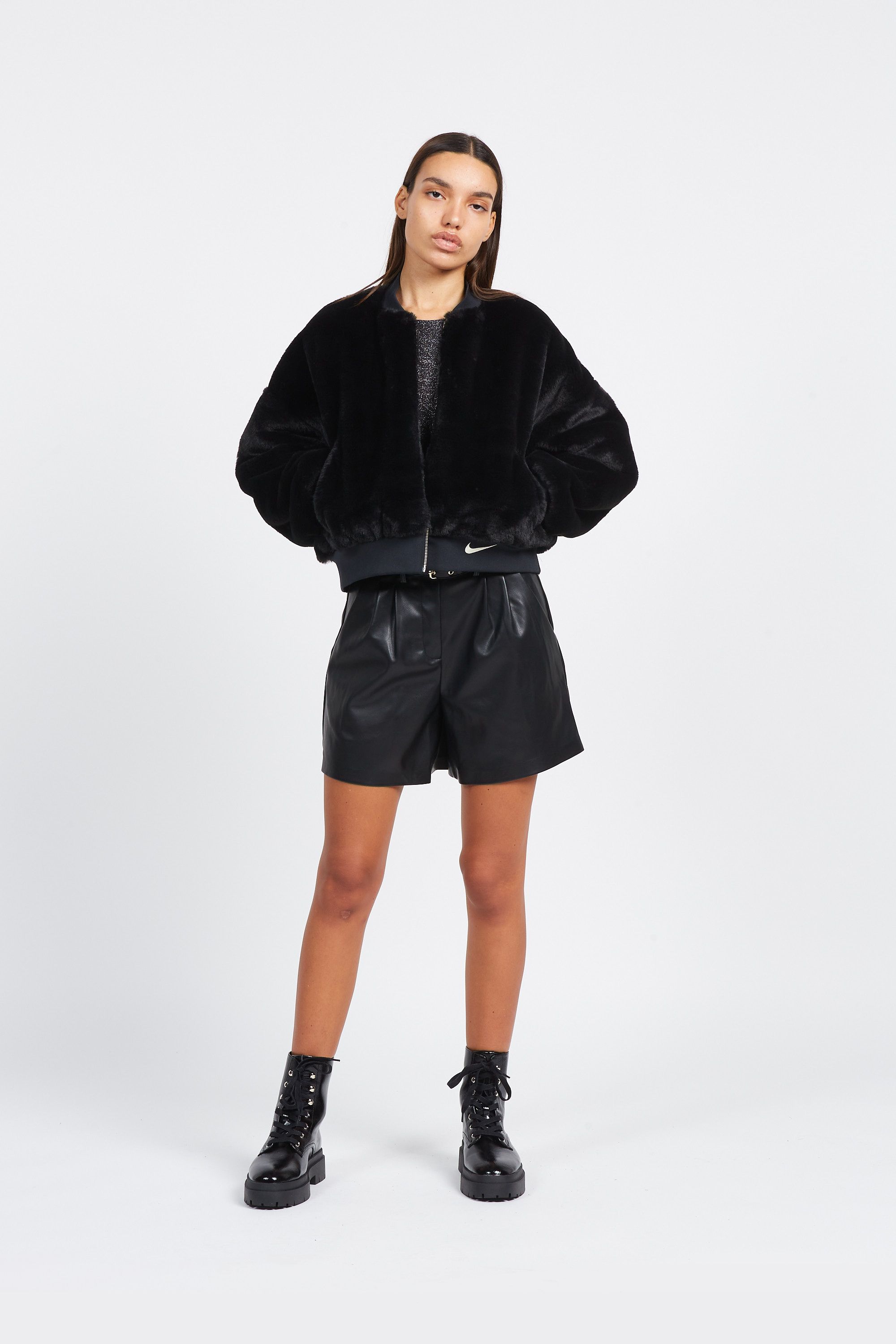 NIKE Bomber FAUX FUR BOMBE Noir