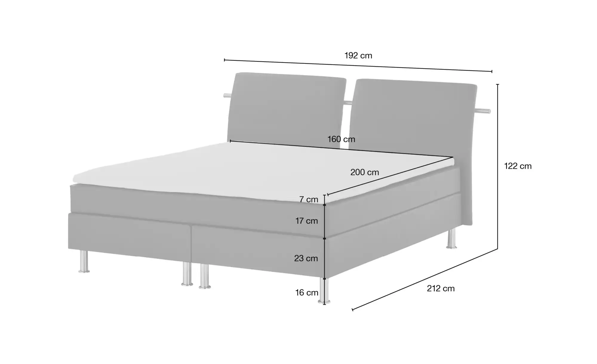 Boxspringbett Krom