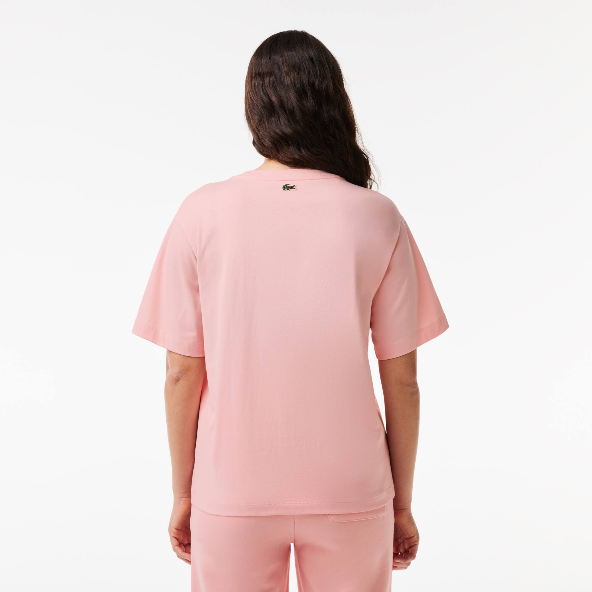 LACOSTE T-Shirt aus bedrucktem Baumwolljersey T-Shirts - Rosa - Lacoste - Damen