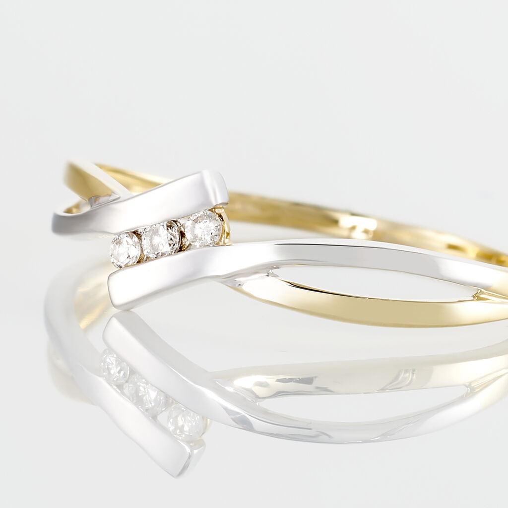 Bague Brixia Or Bicolore Diamant