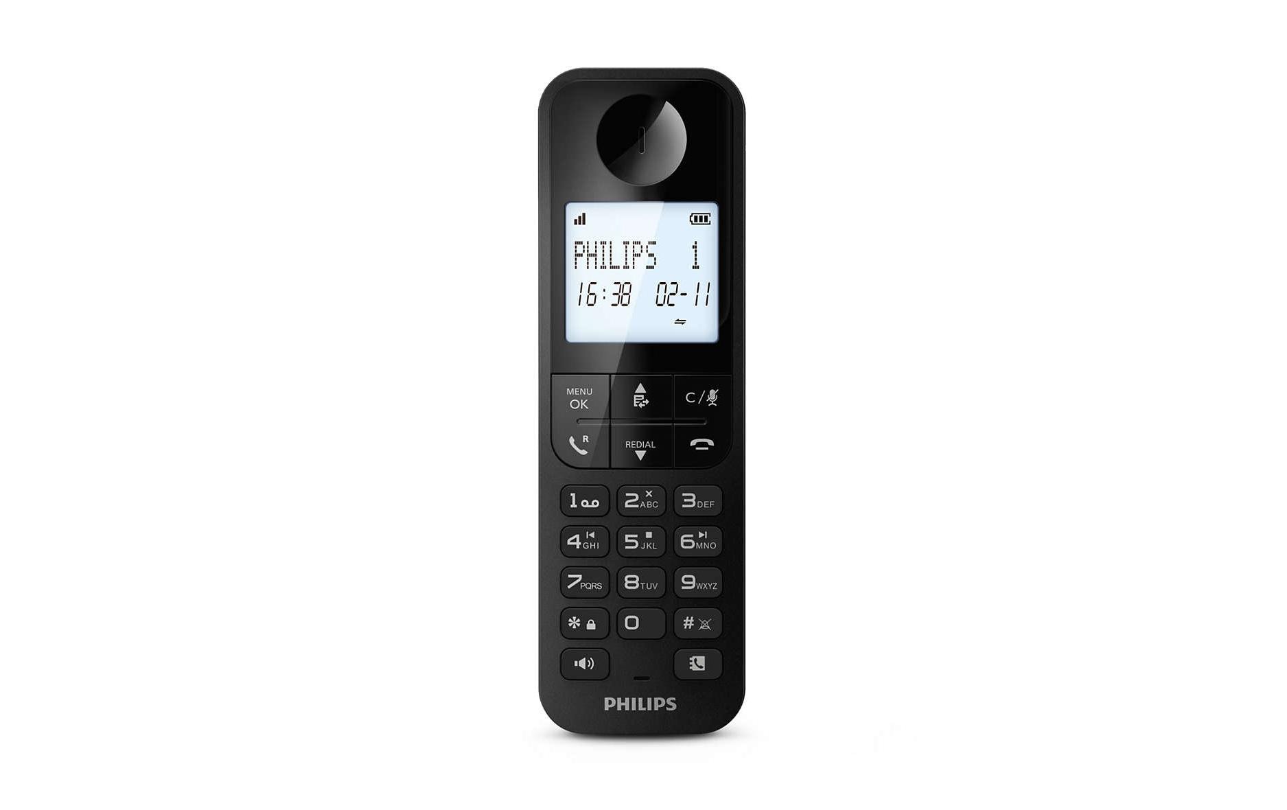 Schnurlostelefon D2752B Duo SchwarzSchnurlostelefon mit Anrufbeantworter