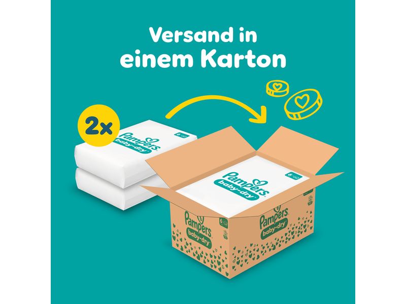 Pampers Windeln Baby Dry Extra Large Grösse 6 Monatsbox 13-18 kg, 148 Stück