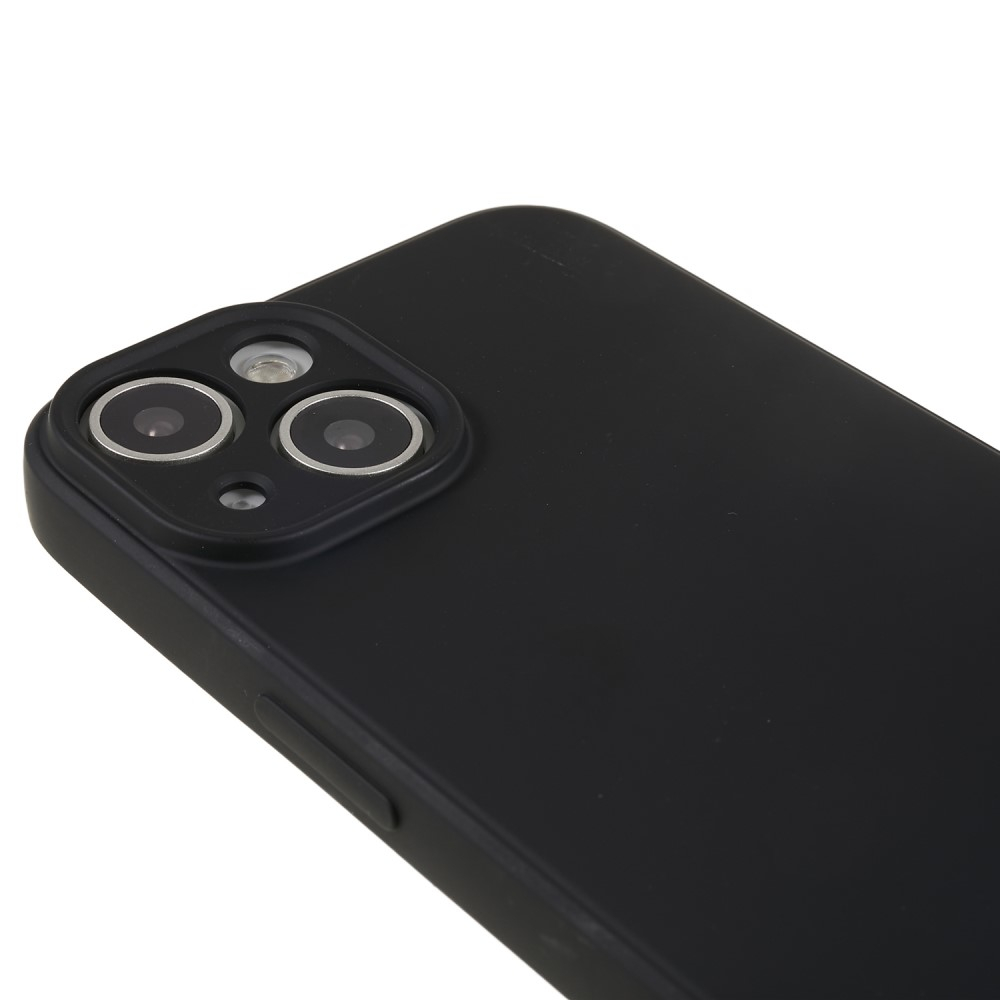 iPhone 14 Gummi Case Hülle mit Kameraschutz - Schwarz