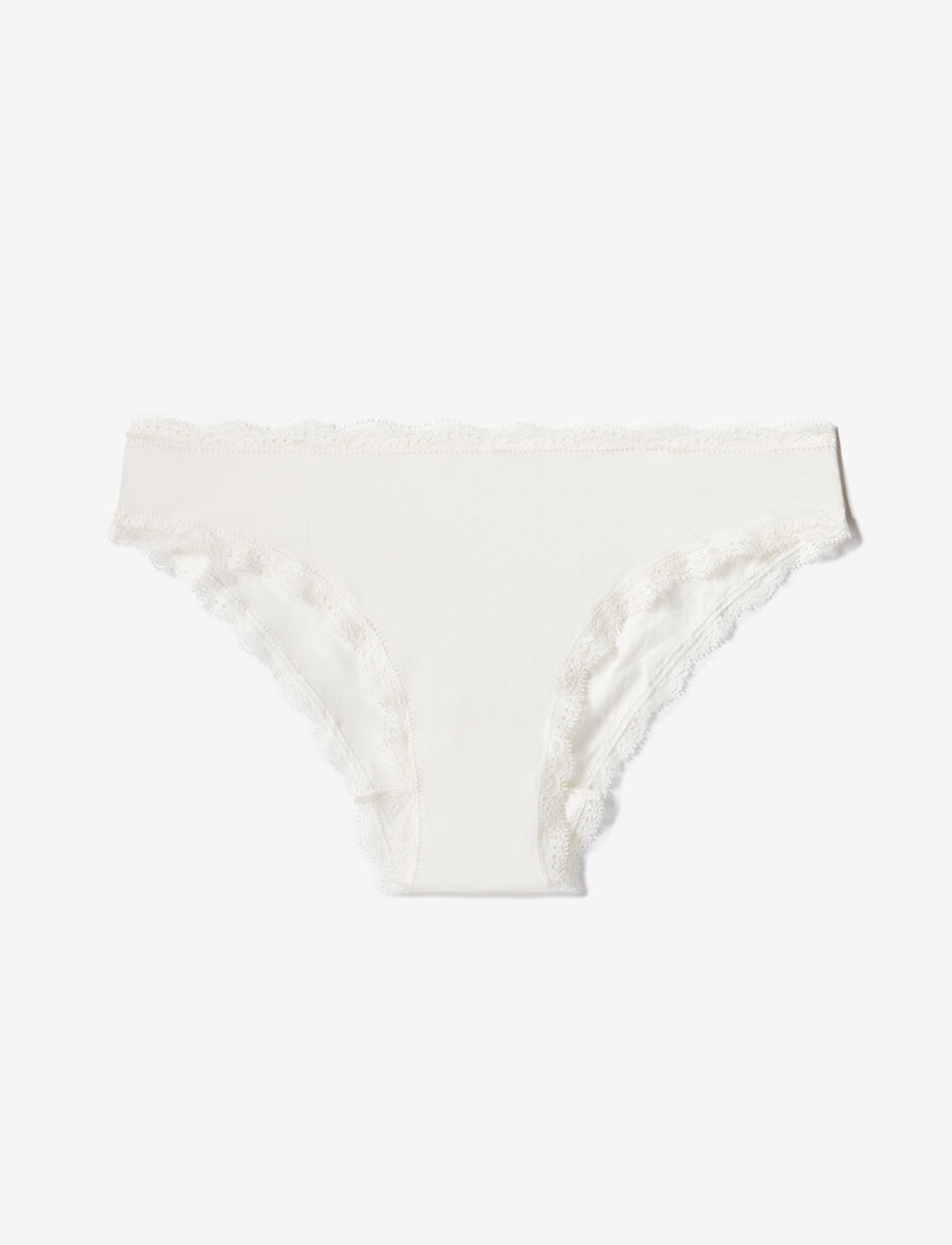 Culotte taille basse - ivoire