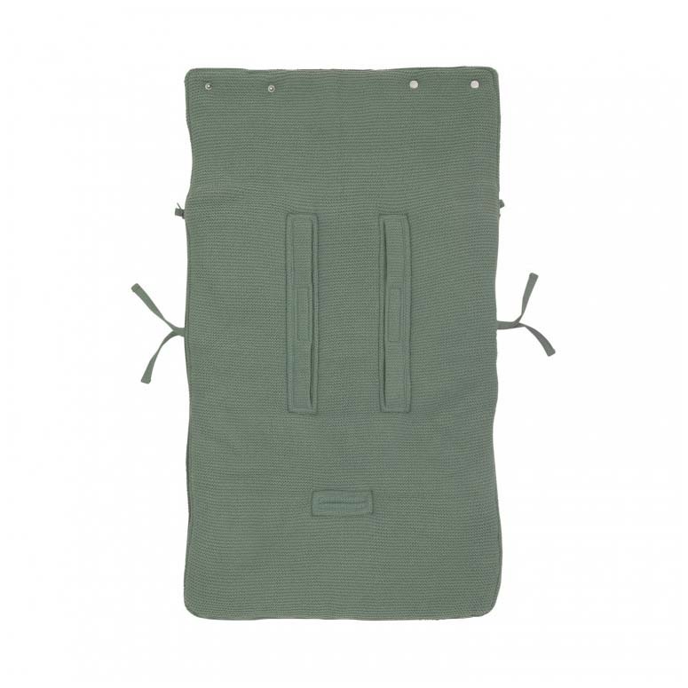 Jollein voetenzak basic knit Forest Green - voetenzakken - Prénatal