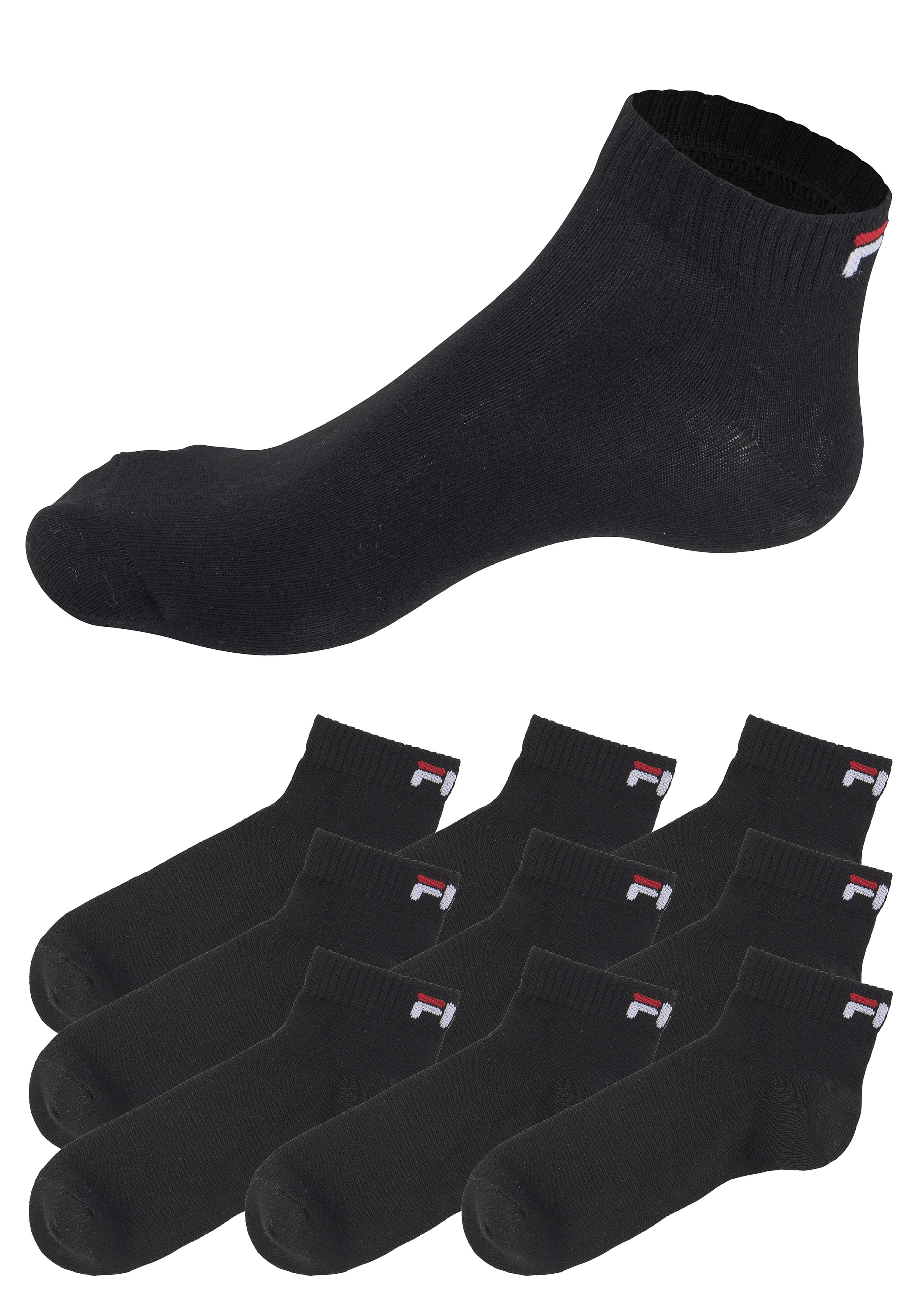 Fila Kurzsocken »UNISEX QUARTER PLAIN SOCKS« 9 Paar tlg. mit klassischem Logo