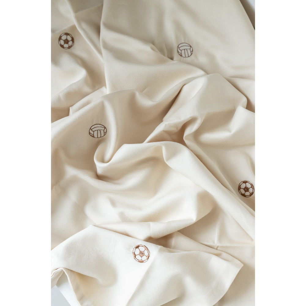Køb KAS Kopenhagen Cream Soccer Embroidered Sengetøj