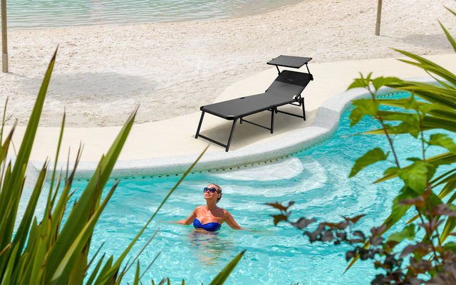 Brunner Marbella High Sonnenliege mit Sonnenschutzdach 198 cm