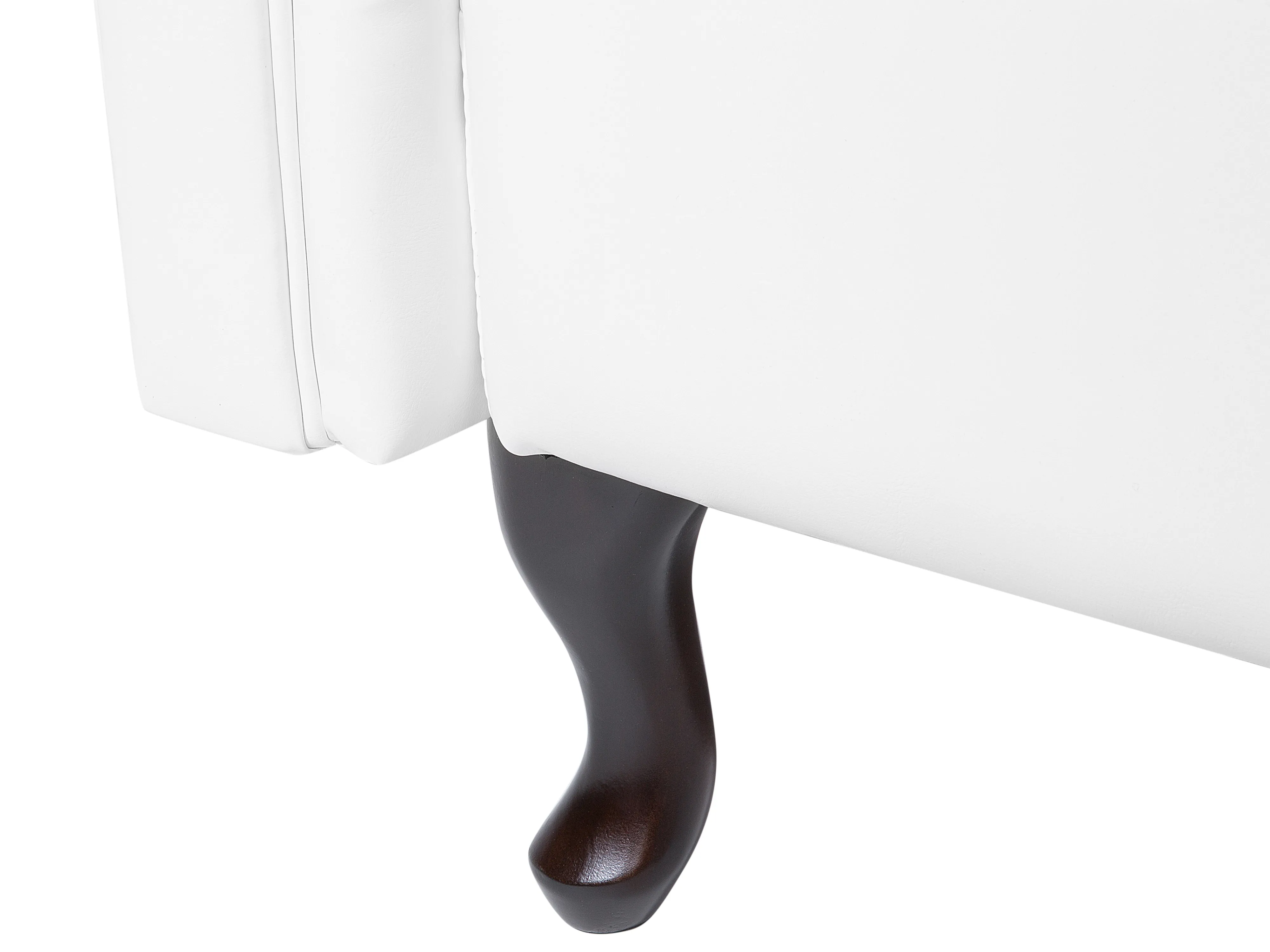 Linkszijdige chaise longue LATTES Kunstleer Wit