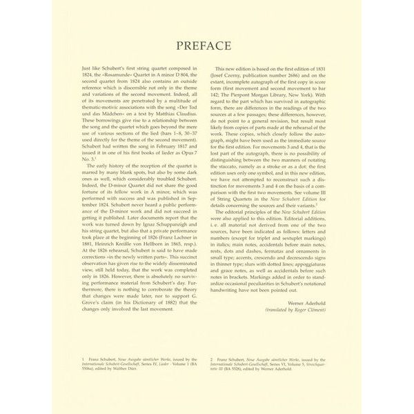 Bärenreiter Schubert Tod und das Mädchen