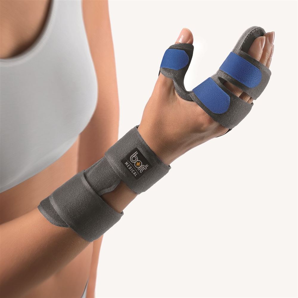 BORT ManuCarpal Soft Schiene M-19cm rechts grau 1 Stk