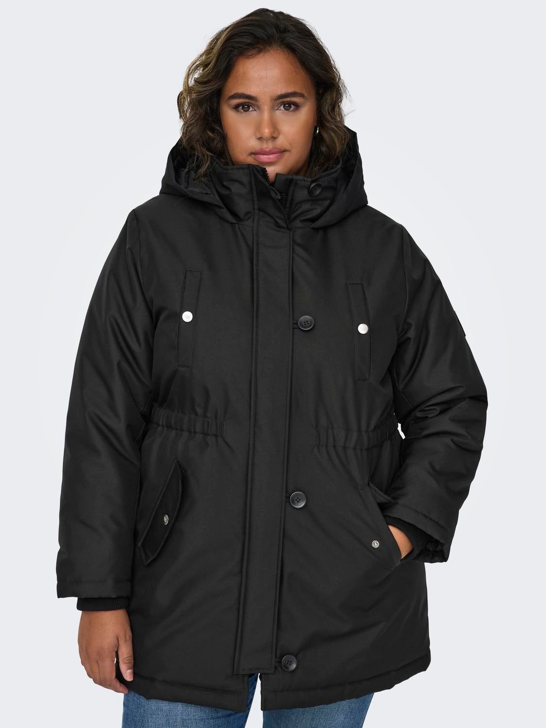 CARMIE Langer Parka Black