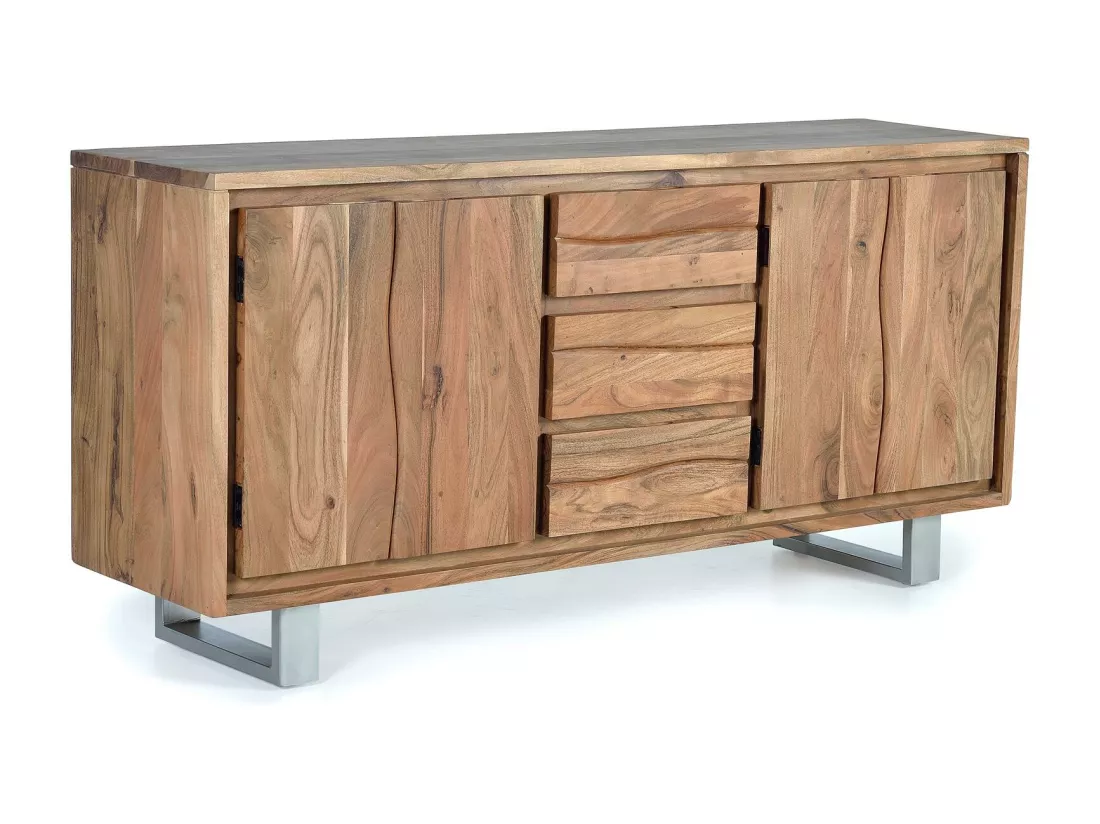 Buffet en bois d'acacia Marrón.Giner y Colomer.82x45x172