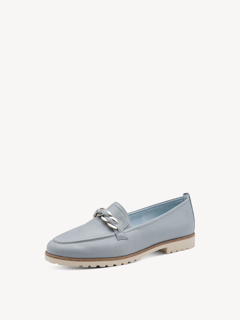 Leren Instappers - blauw