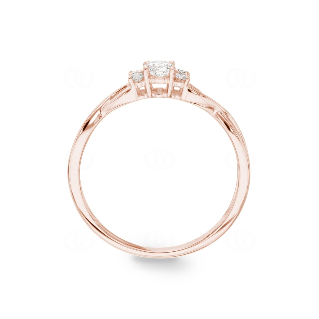 0.25 Karat Diamantring 750/18 K Roségold