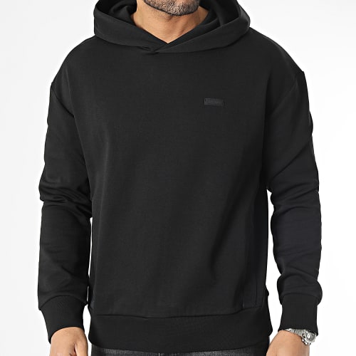 Sweat Capuche Logo Tape Comfort 1100 Noir