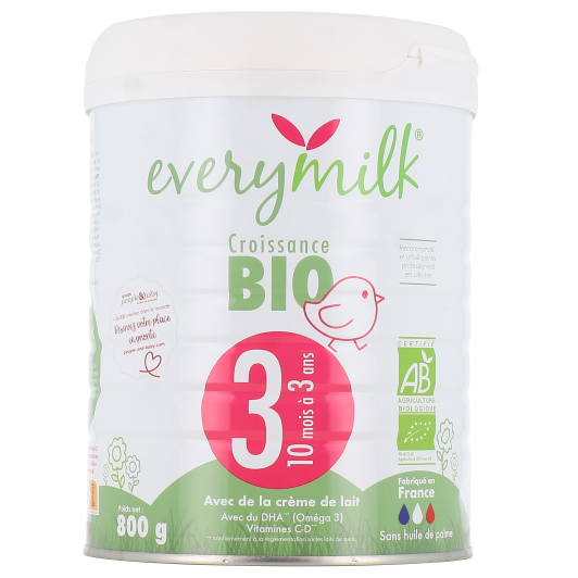 Everymilk lait en poudre bio - De la naissance à 3 ans