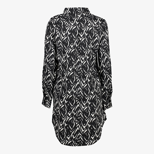 TwoDay lange dames blouse met print zwart wit