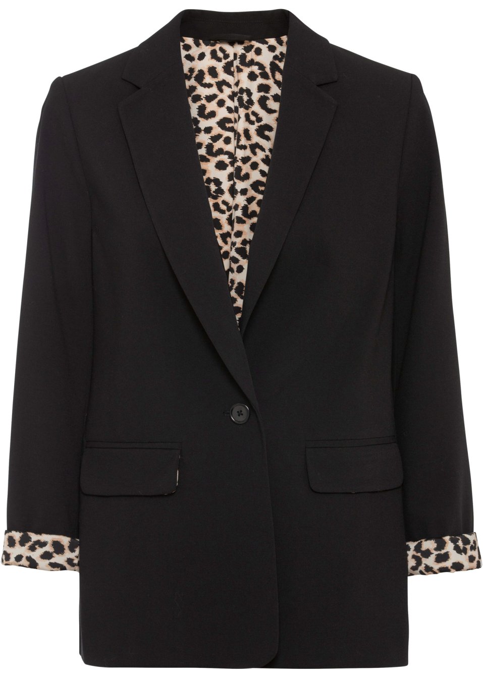 Blazer long avec doublure imprimée