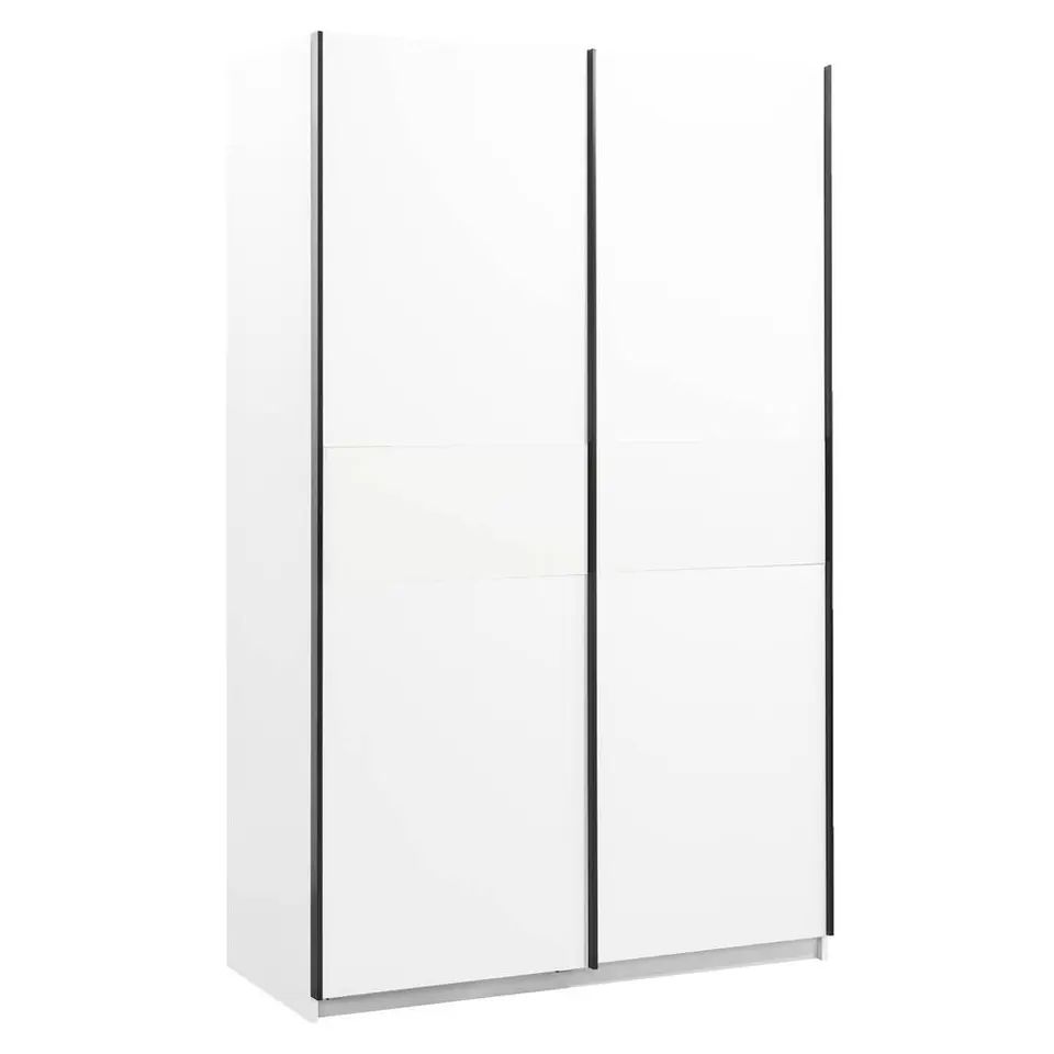 Schuifdeurkast Genua - wit - 204x122x60 cm