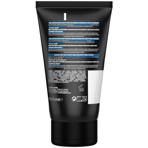L'oréal - Men Expert Pure Charcoal Gel Exfoliante P.negros