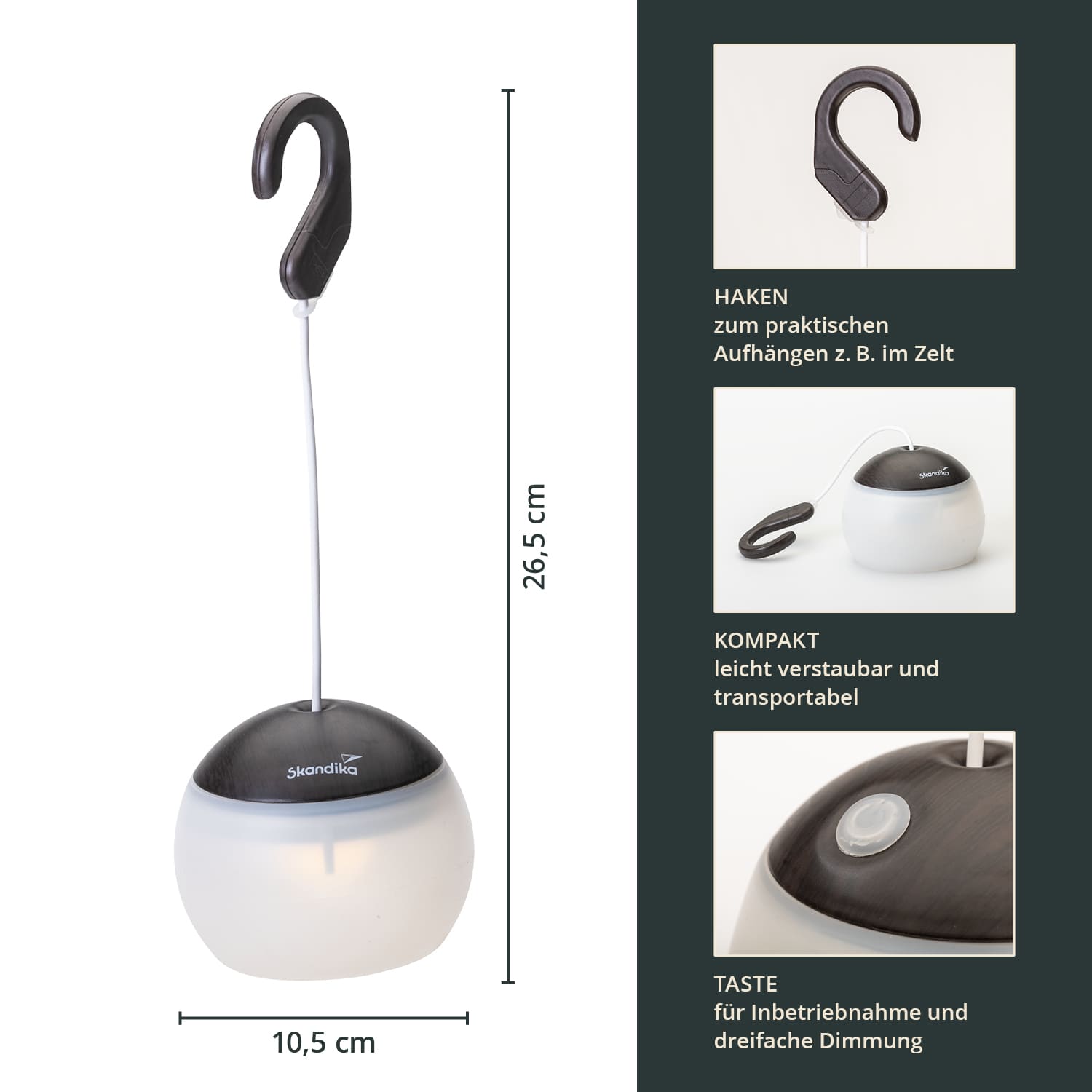 Skandika Tufjord LED hanglamp - Black