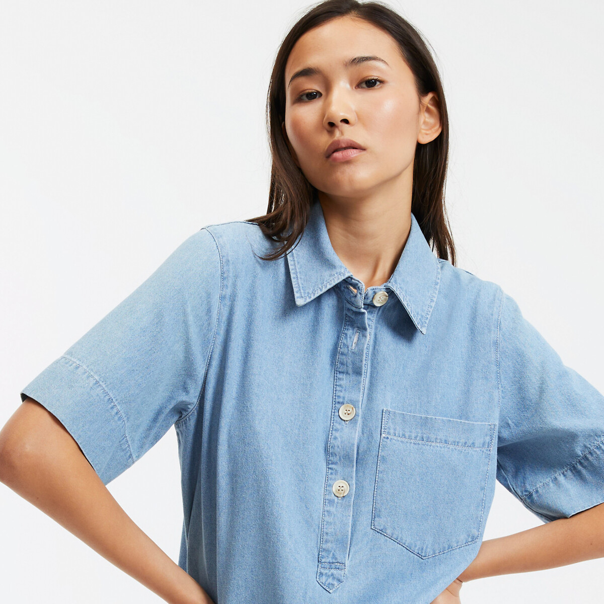 COLEÇÕES LA REDOUTE<br>Vestido curto jeans