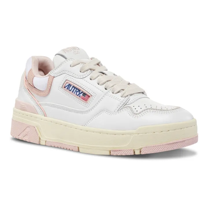 Autry Baskets CLC Low Cuir Bicolore | Rose pâle